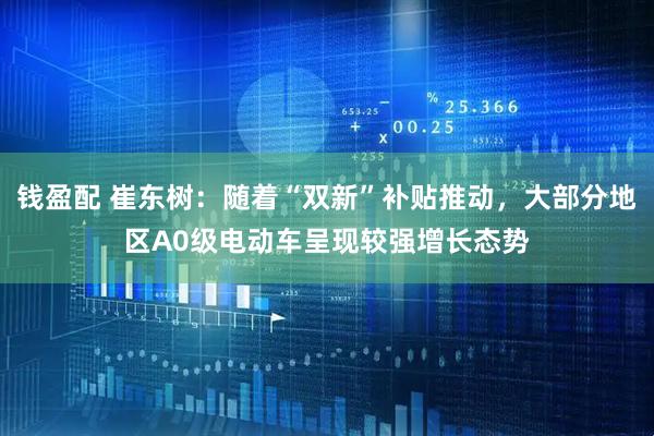 钱盈配 崔东树：随着“双新”补贴推动，大部分地区A0级电动车呈现较强增长态势